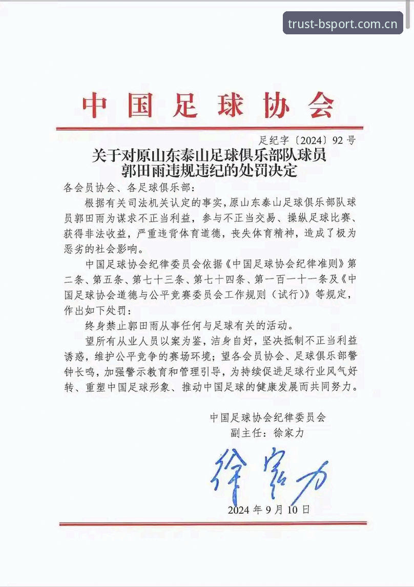 B体育赛事动态iOS版 足协第三批禁足名单详解:65人受罚,终身禁赛17人